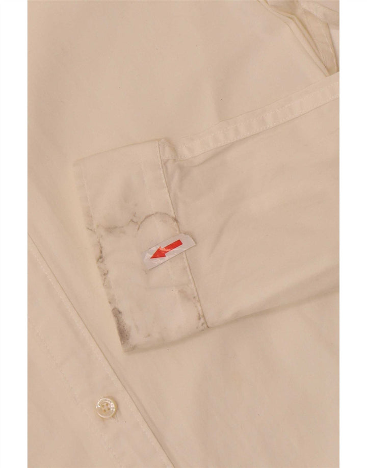 Tommy Hilfiger Chemise Slim Fit Homme Blanc Cassé Moyen Coton