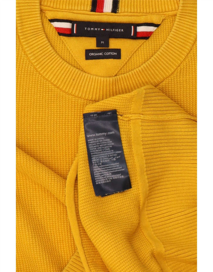 Tommy Hilfiger Pull Col Ras du Cou Homme Jaune Moyen Coton