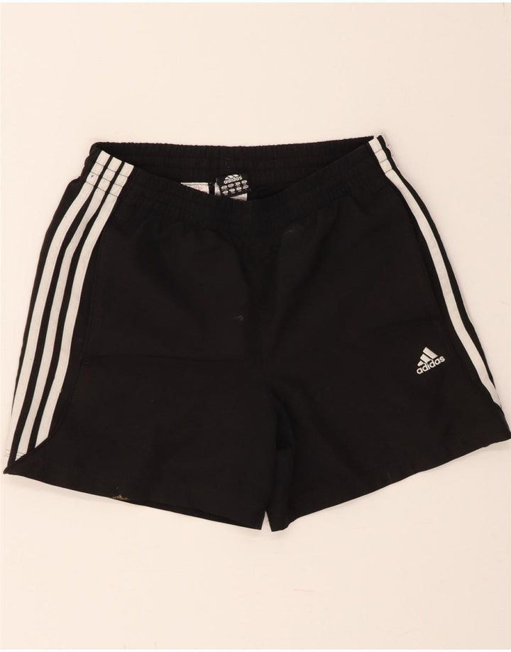 ADIDAS Boys Climalite Sport Shorts 13-14 Years Black Polyester Vintage Adidas and Second-Hand Adidas from Messina Hembry 