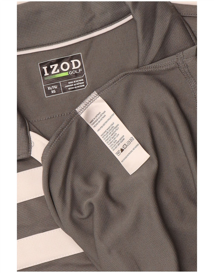 IZOD Polo sans manches pour femme UK 18 XL Gris Colorblock Polyester