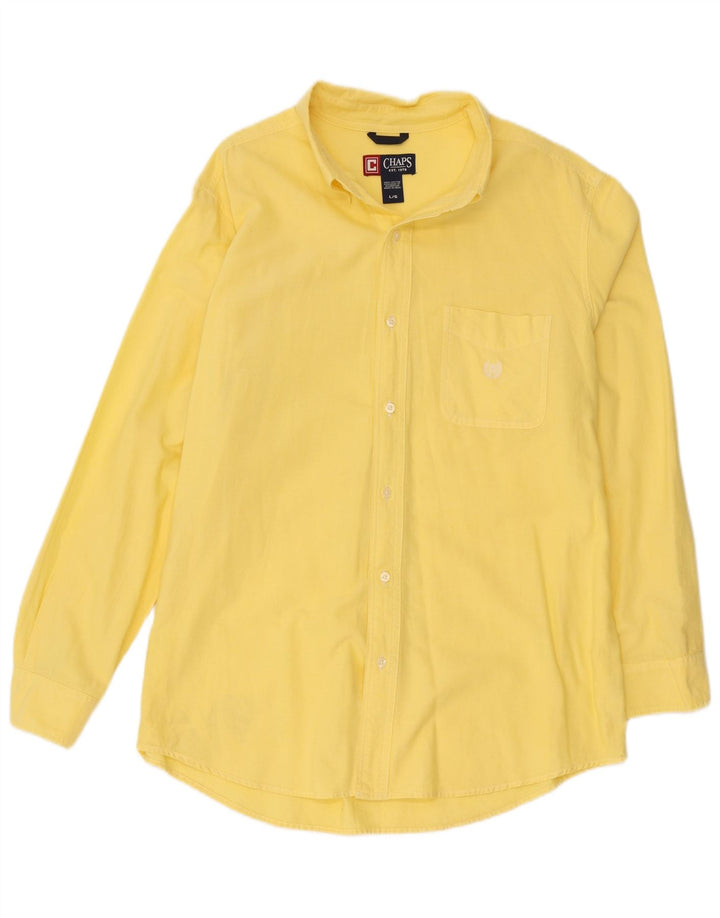 Chaps Chemise Homme Large Jaune Coton
