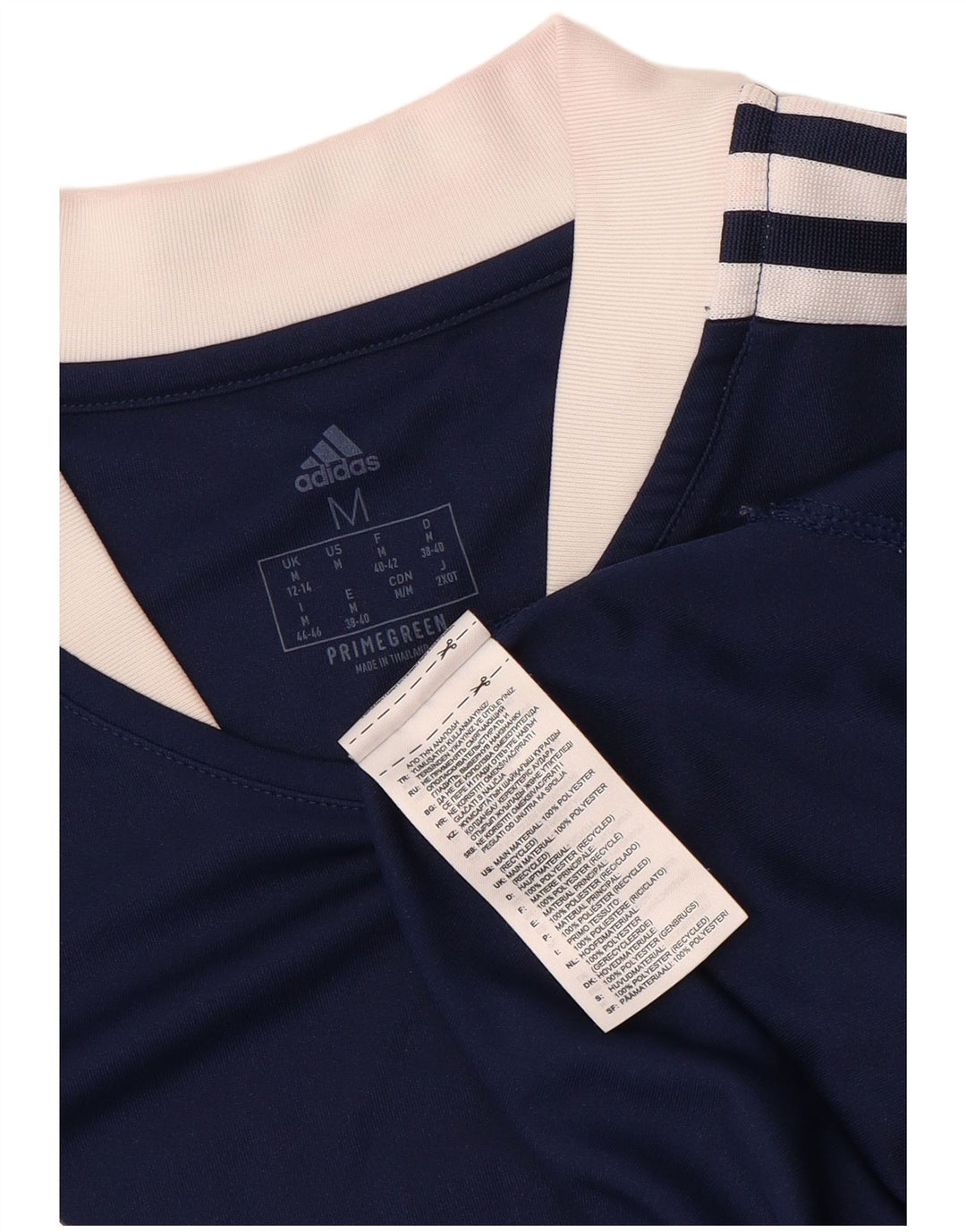 ADIDAS Femmes Aeroready T-Shirt Top UK 12/14 Bleu Marine Moyen Polyester