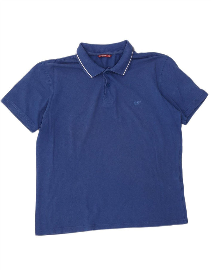 CARRERA Mens Polo Shirt Large Navy Blue Cotton