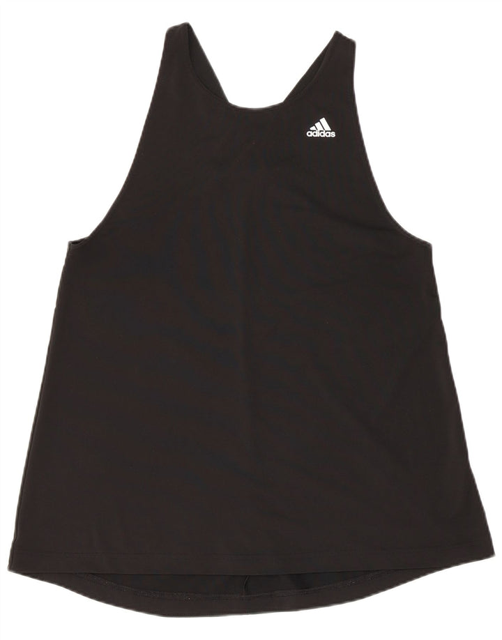 ADIDAS Femmes Aeroready Débardeur UK 12/14 Moyen Noir