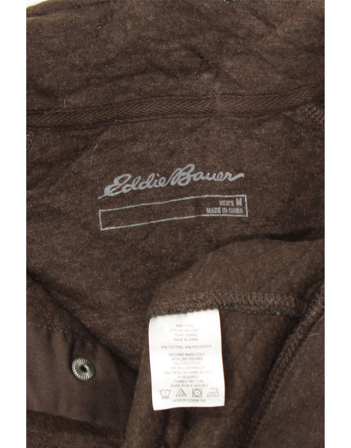 EDDIE BAUER Sweat-shirt à col boutonné pour homme en coton marron moyen