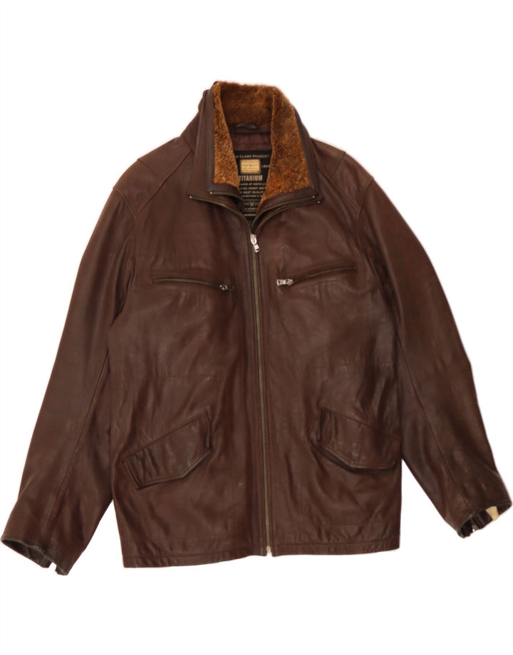 OAKWOOD Veste en cuir pour homme UK 40 Large Marron