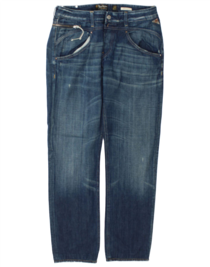 Replay Jean droit effet vieilli W31 L34 bleu coton femme