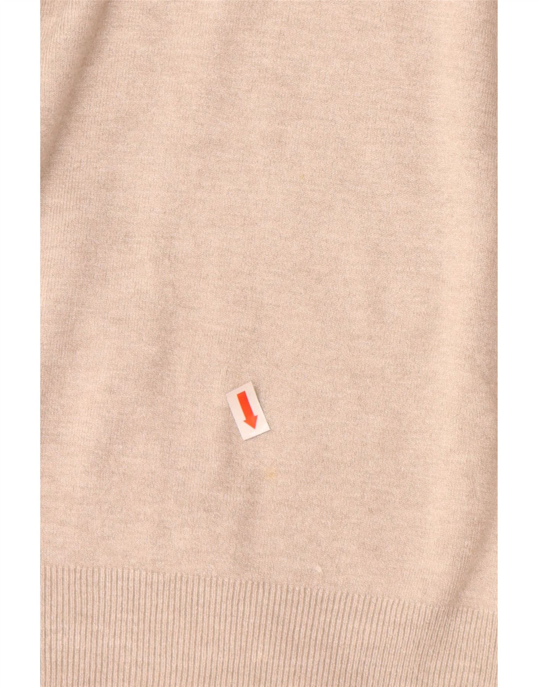 ZARA Pull col en V pour femme UK 12 Beige moyen