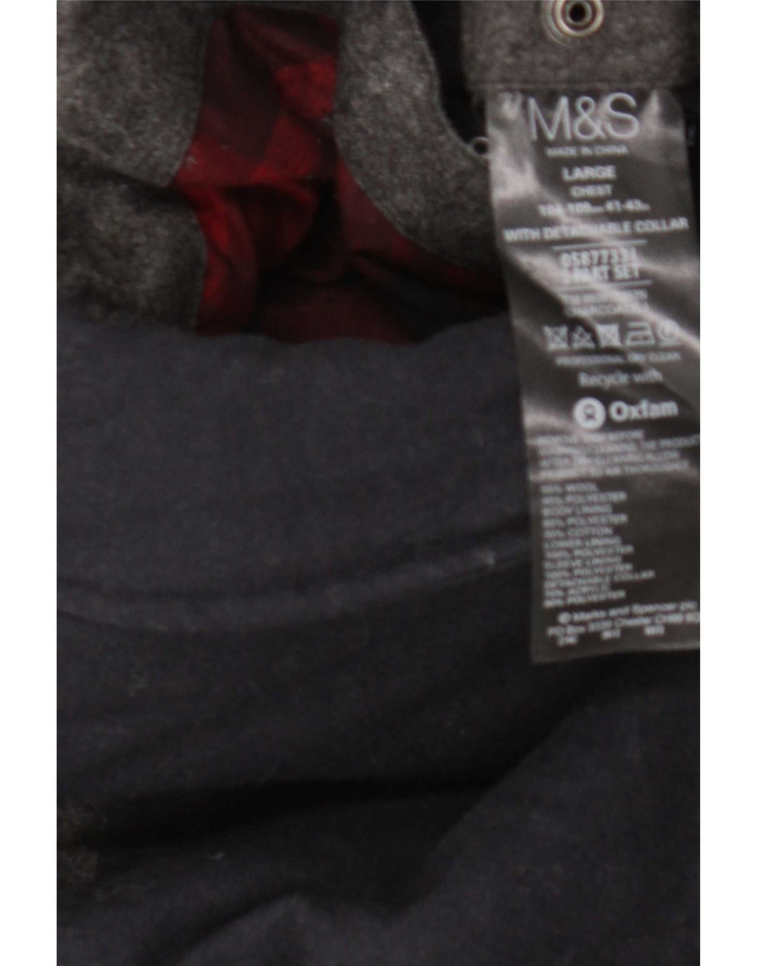 Marks & Spencer Veste matelassée pour homme UK 41 Large Gris Colorblock Laine