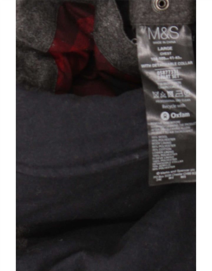 Marks & Spencer Veste matelassée pour homme UK 41 Large Gris Colorblock Laine
