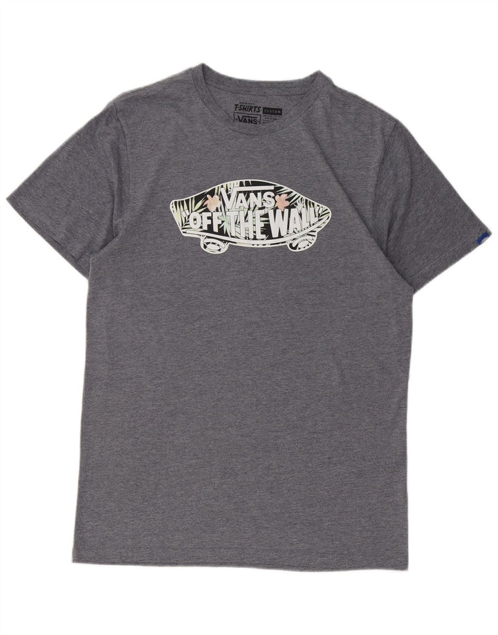 Vans T-Shirt Graphique Homme Gris Moyen Moucheté Coton