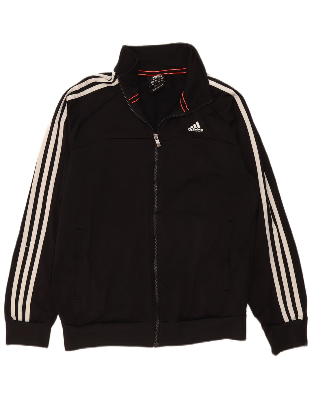 Adidas Hommes Climalite Survêtement Top Veste UK 38/40 Moyen Noir Polyester