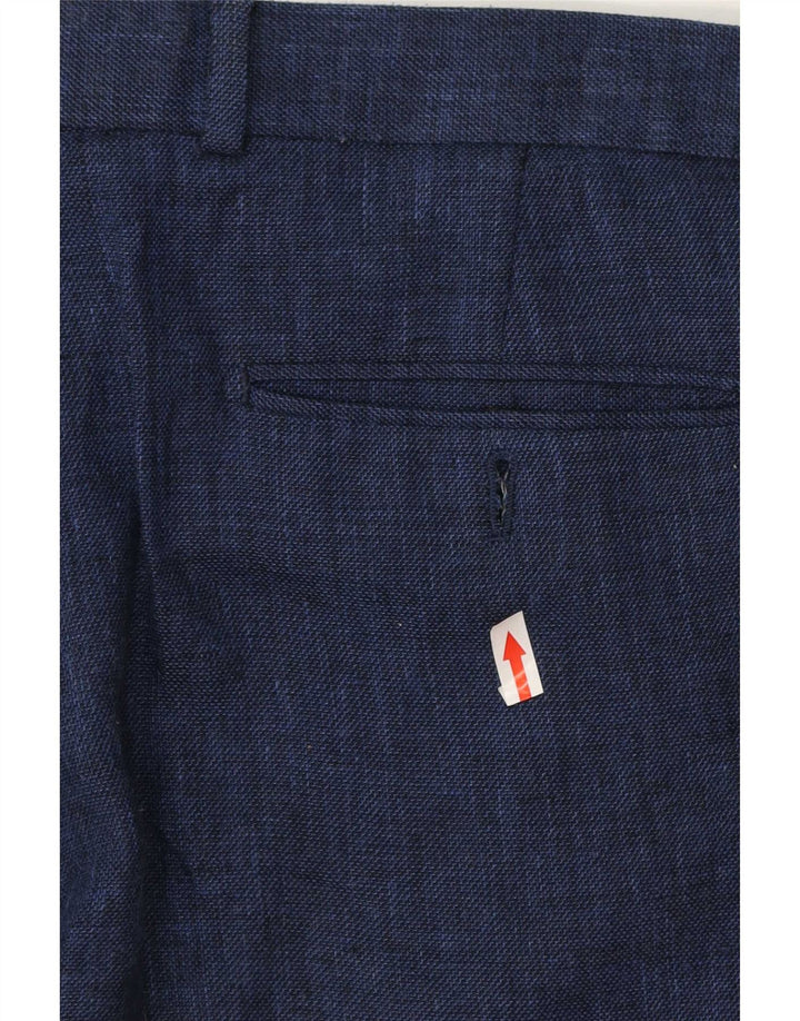 Marks & Spencer Pantalon de costume coupe ajustée pour homme W40 L29 Bleu classique