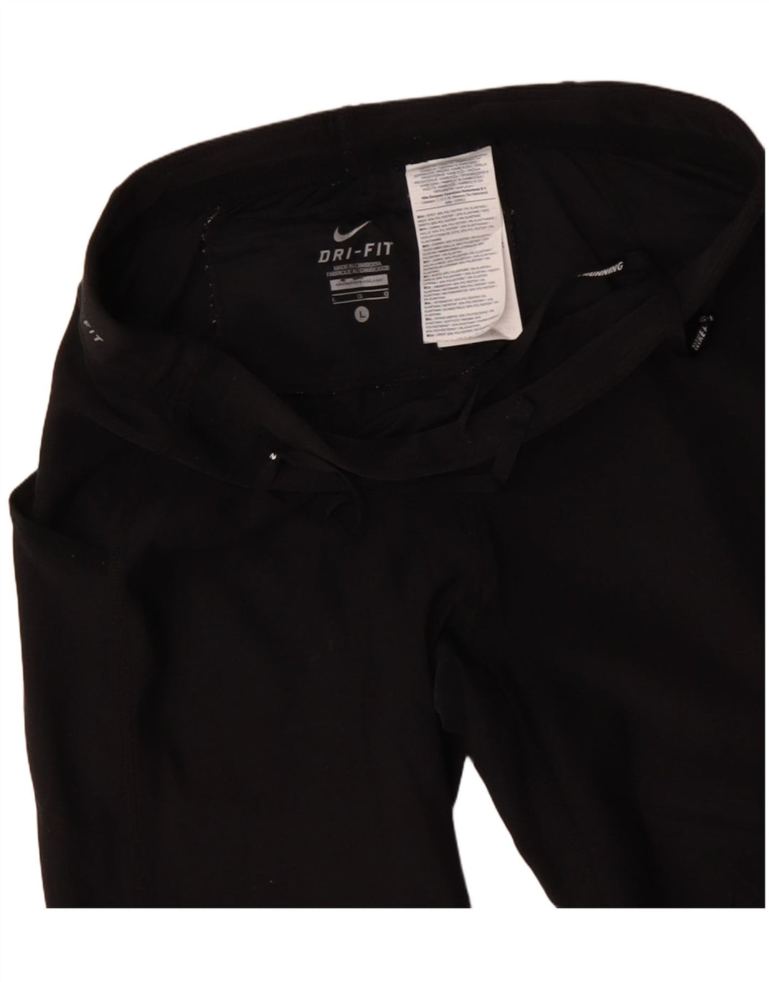 NIKE Pantalon de survêtement Dri Fit Capri pour femme UK 14 Large Noir Polyester