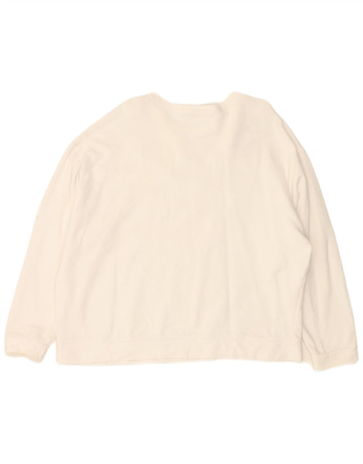 ZARA Womens Oversized Distressed Sweatshirt Jumper UK 14 Medium White