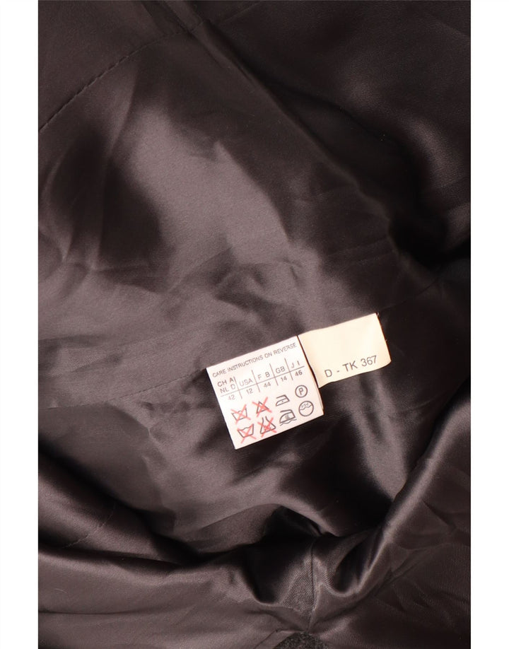 MARELLA Manteau double boutonnage pour femme UK 14 Grande laine vierge grise