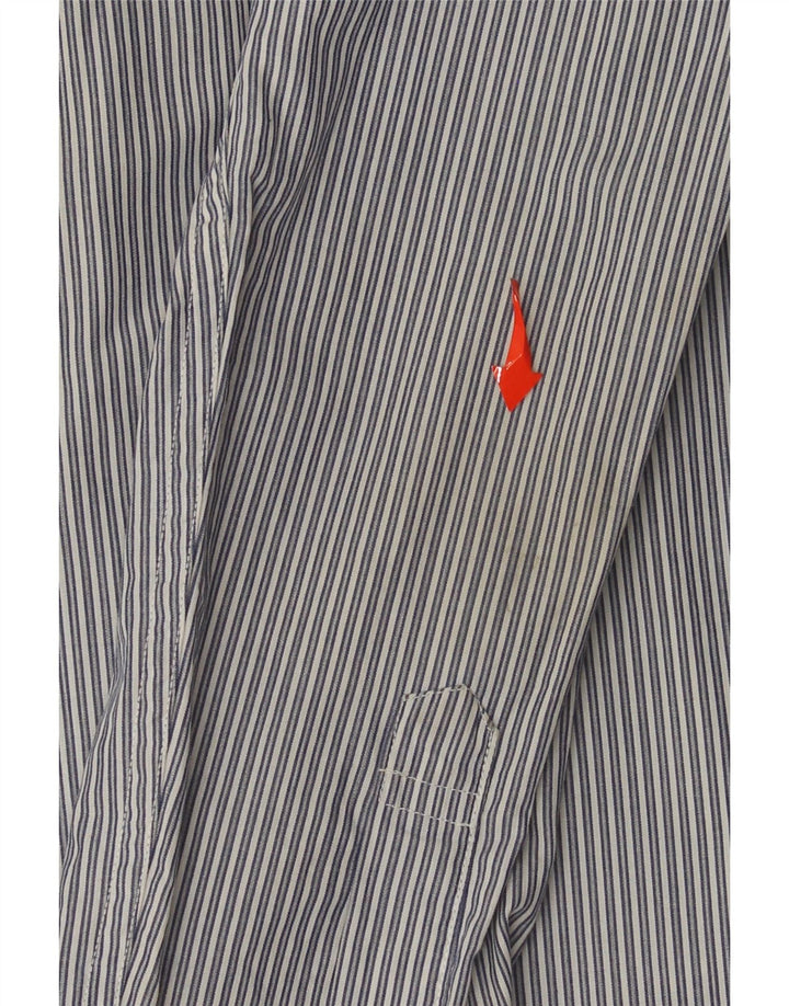 Tommy Hilfiger Chemise Homme Gris Moyen En Coton À Fines Rayures