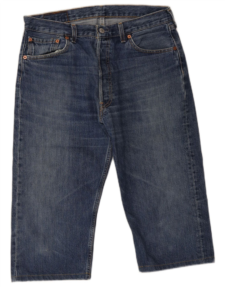 Levi's Mens Capri Jeans Taille 34 W34 L17 Bleu Coton