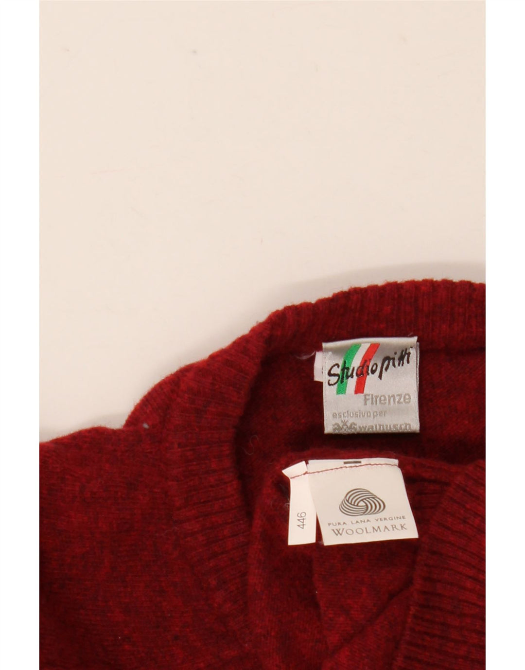 vintage Mens Crew Neck Jumper Pull IT 50/52 Marron Moyen Moucheté