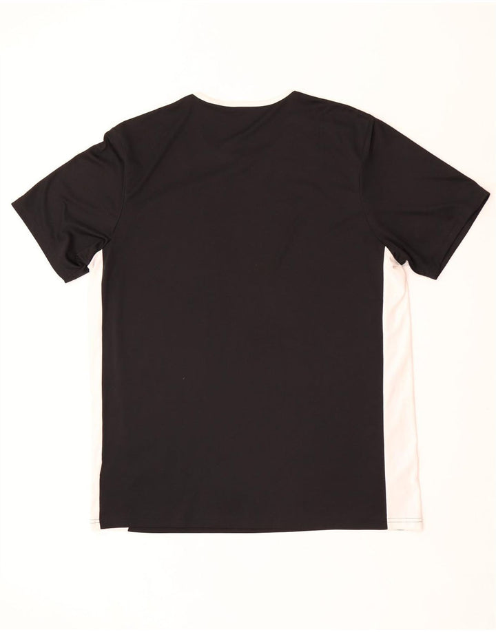 Adidas Climalite T-Shirt Top XL Noir Colorblock Polyester