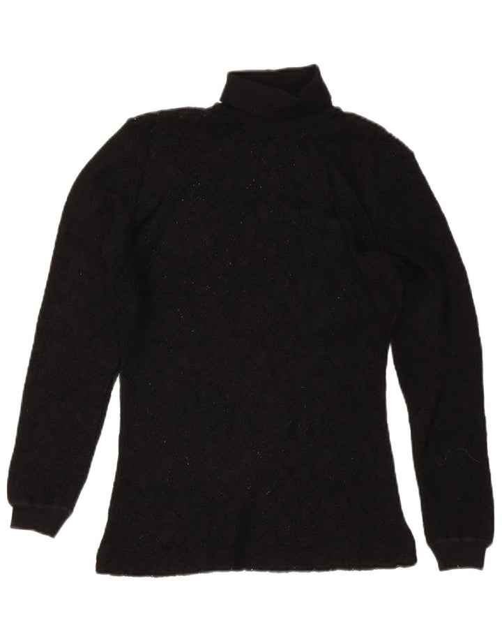 vintage Femmes Tricot Top Manches Longues UK 8 Petit Rouge