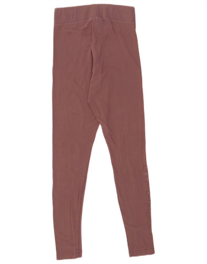 Adidas Leggings Femme UK 10 Petit Marron Coton