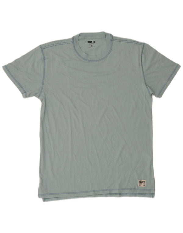 Hollister T-Shirt Homme Bleu Moyen Coton