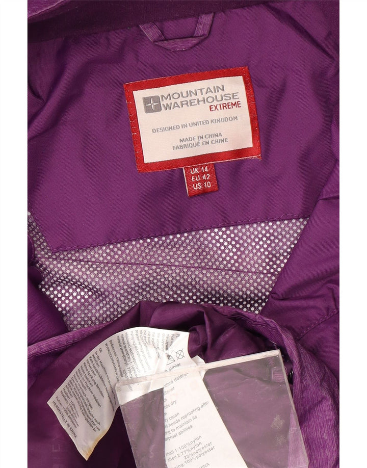 MOUNTAIN WAREHOUSE Veste de pluie pour femme UK 14 Violet moyen Colourblock