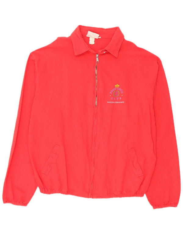 vintage Mens Bomber Jacket UK 42 XL Coton Rouge