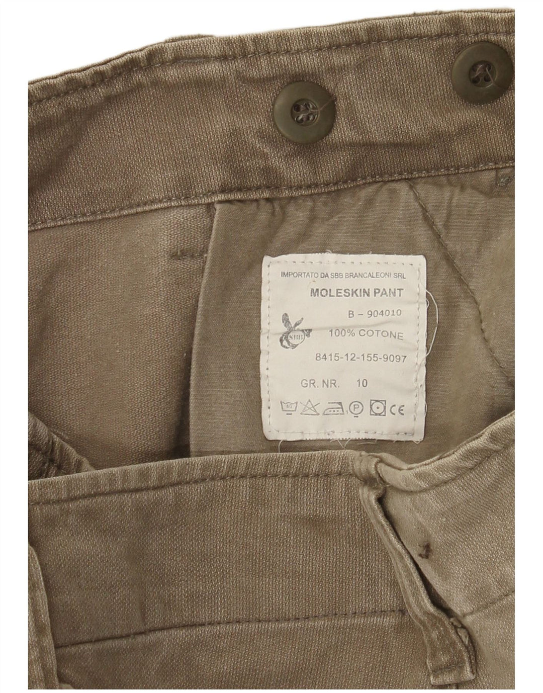 vintage Mens Cargo Shorts W36 Grand Coton Kaki