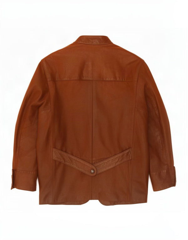 Striwa Veste blazer en cuir à 1 bouton pour homme UK 40 Large Marron