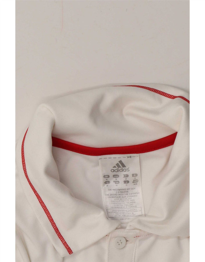 Adidas Polo Homme Blanc Moyen Polyester