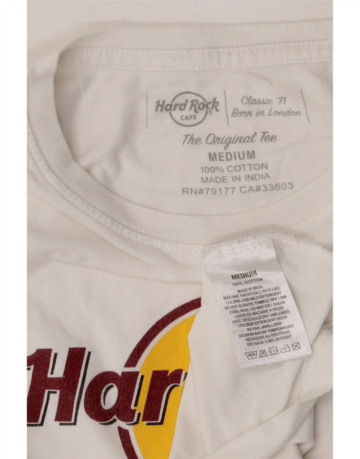Hard Rock Cafe Florence T-shirt graphique pour femme UK 12 Blanc moyen