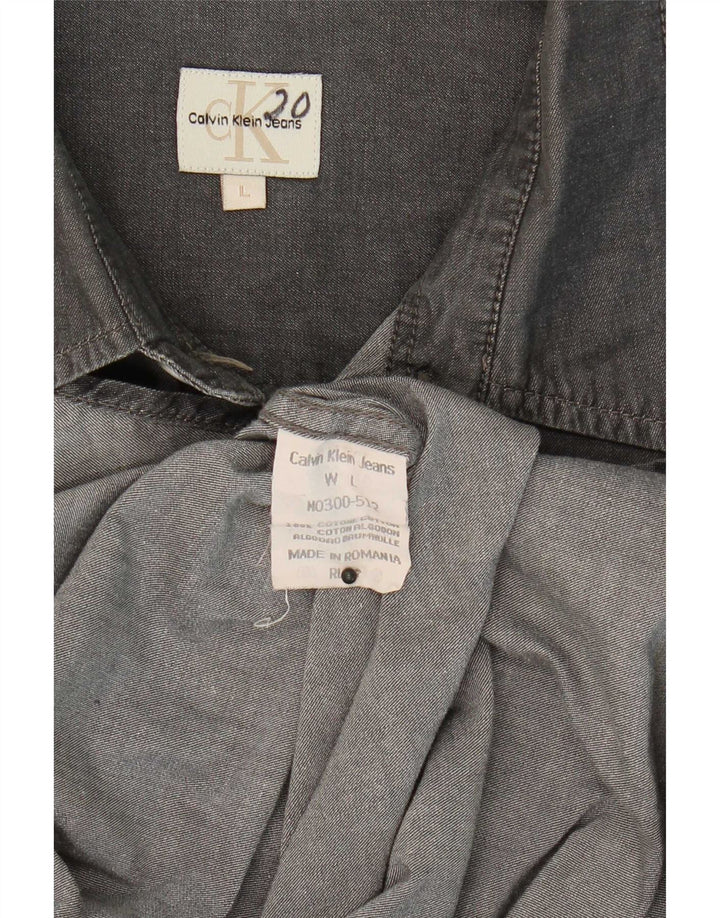 Calvin Klein Jeans Chemise Homme Large Gris Coton