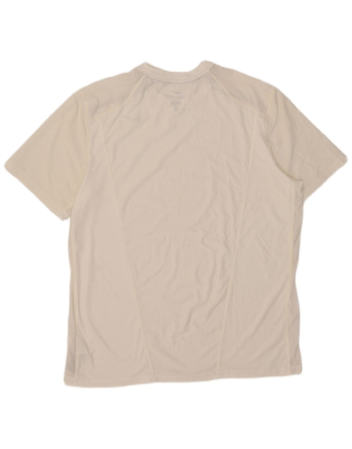 Nike Hommes Dri Fit T-Shirt Haut XL Blanc Polyester