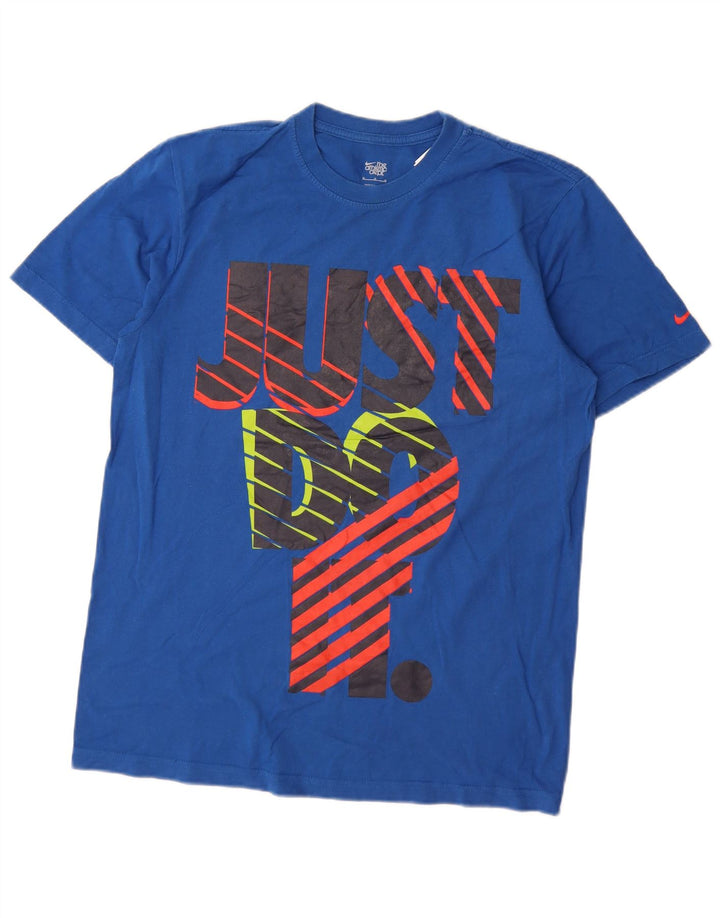 Nike T-Shirt Graphique Homme Bleu Moyen Coton