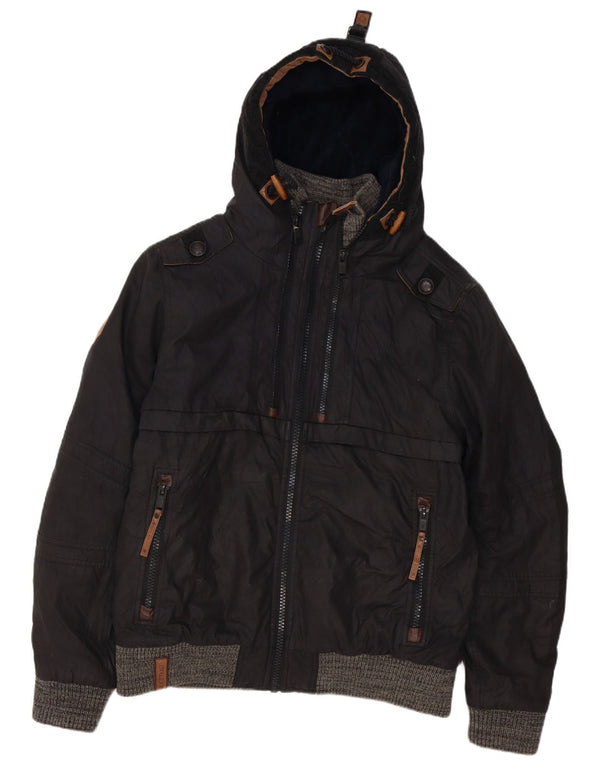 Naketano Veste coupe-vent à capuche pour homme UK 42 XL Coton noir