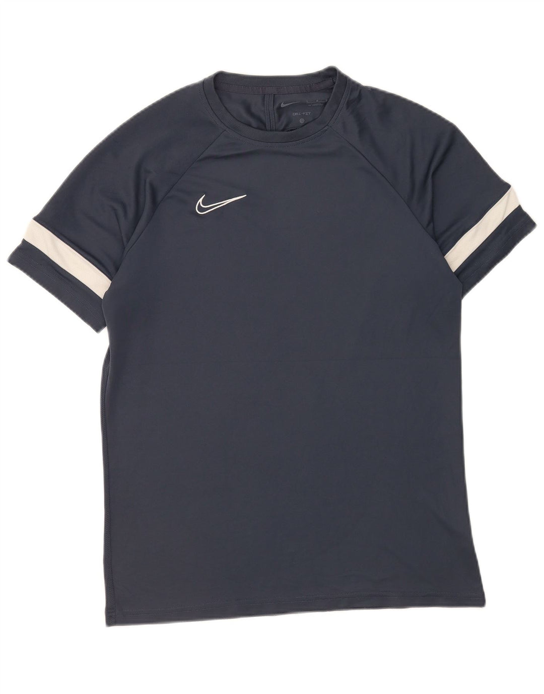 Nike Hommes Dri Fit T-Shirt Haut Large Bleu Marine Colorblock Polyester