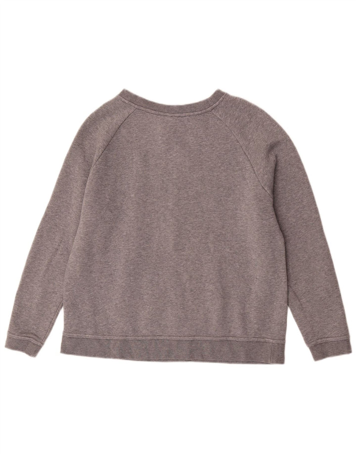Nike Sweat-shirt graphique pour femme UK 14 Gris moyen en coton moucheté