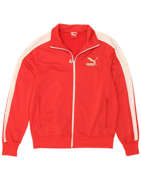 PUMA Veste de Survêtement Homme Rouge Moyen Polyester Colorblock