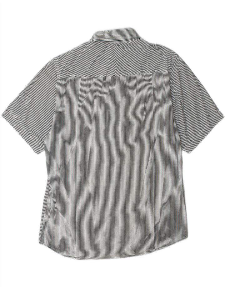 CALVIN KLEIN JEANS Chemise à Manches Courtes Homme Large Gris Rayé