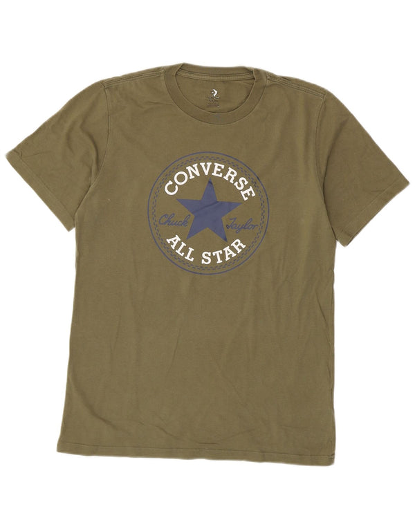 Converse T-Shirt Graphique Homme Petit Kaki Coton