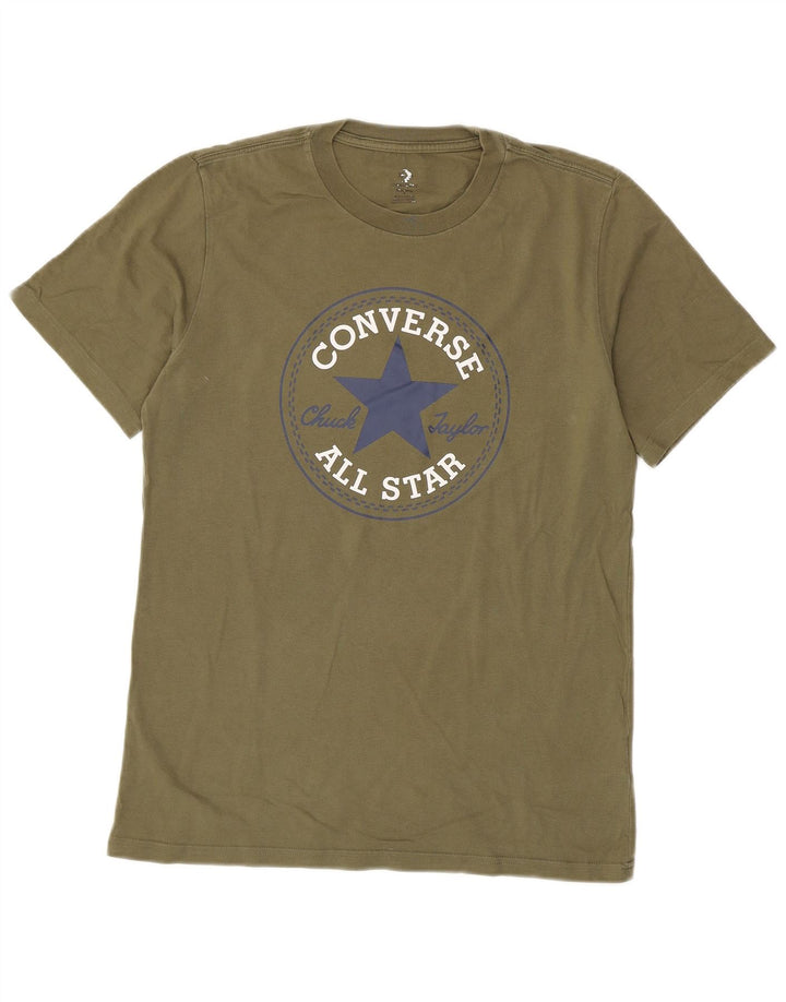 Converse T-Shirt Graphique Homme Petit Kaki Coton