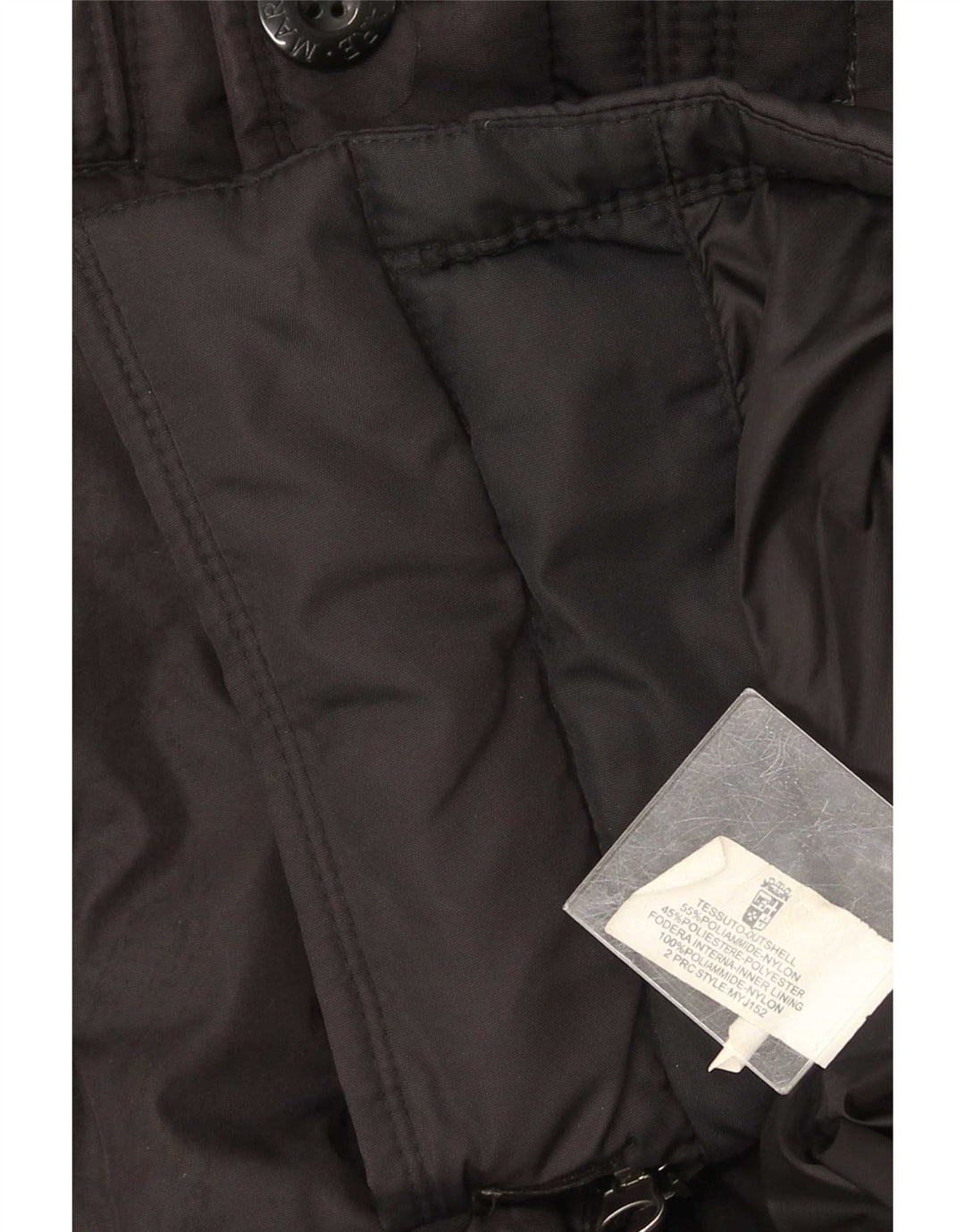 Marina Militare Veste matelassée à capuche pour homme UK 38 Medium Noir Polyamide