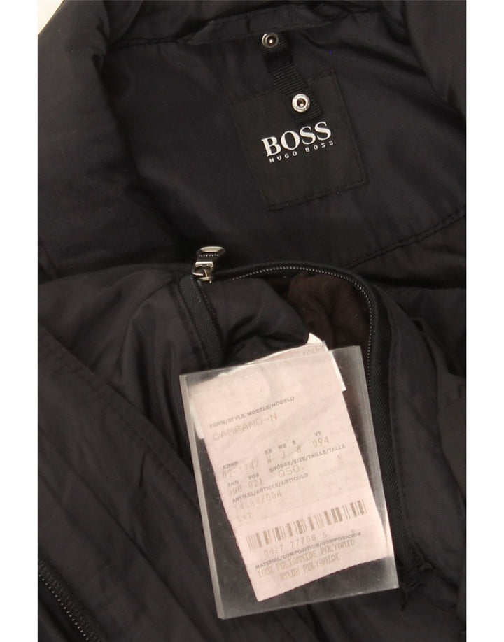 Hugo Boss Pardessus IT 50 Large Noir Polyamide Homme