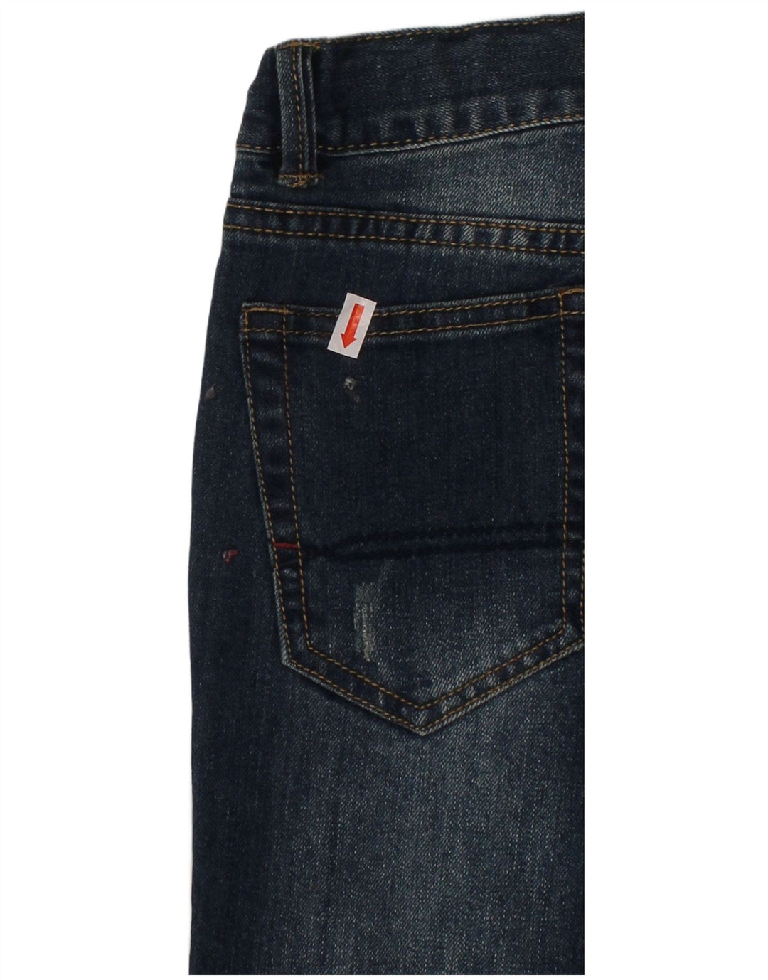 TOMMY HILFIGER Jean droit effet vieilli pour garçon 5-6 ans W24 L20 Bleu