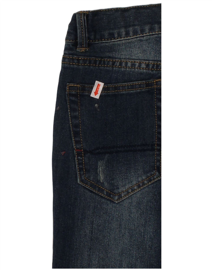 TOMMY HILFIGER Jean droit effet vieilli pour garçon 5-6 ans W24 L20 Bleu