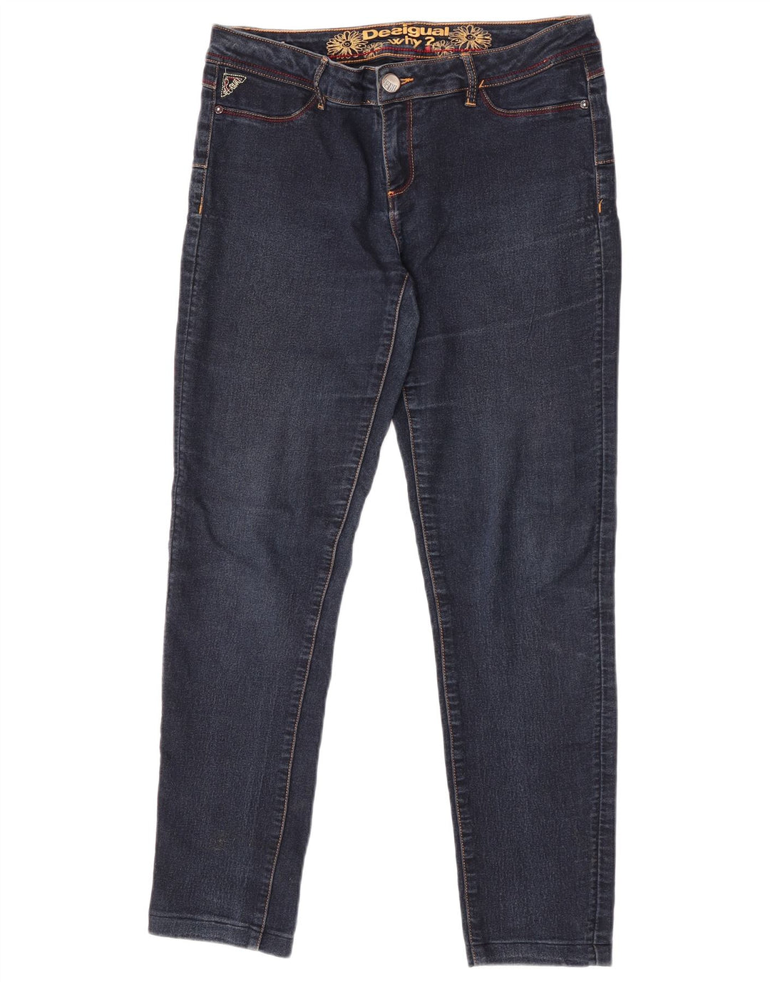 Desigual Jean Skinny W34 L29 Bleu Femme