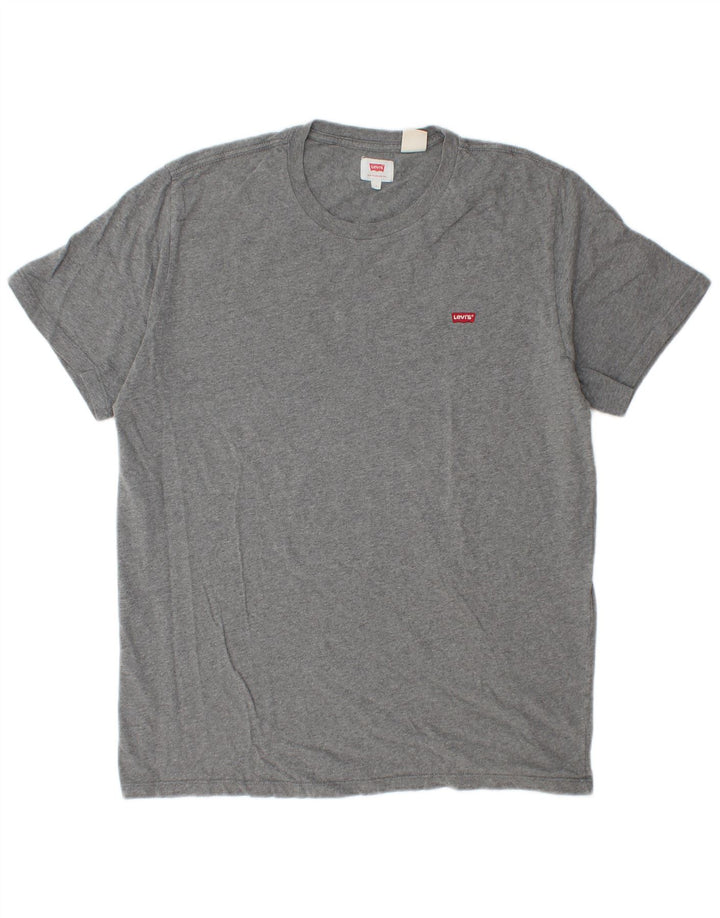 Levi's T-Shirt Top Homme Gris Moucheté Large