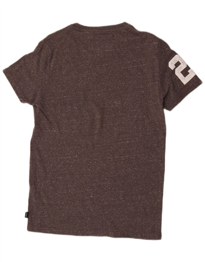Superdry T-Shirt Graphique Homme Gris Moyen Moucheté Coton
